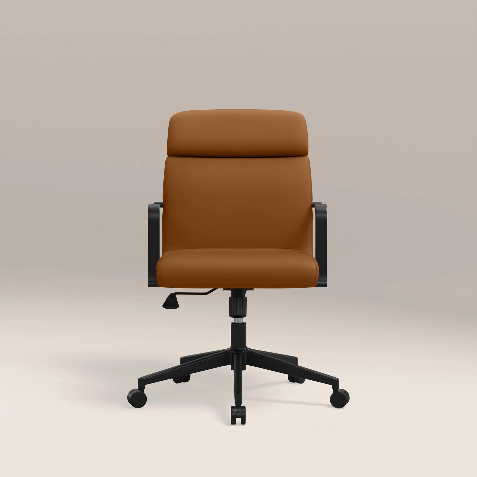 Blaire Office Chair | Tuscan Tan Faux Leather & Black