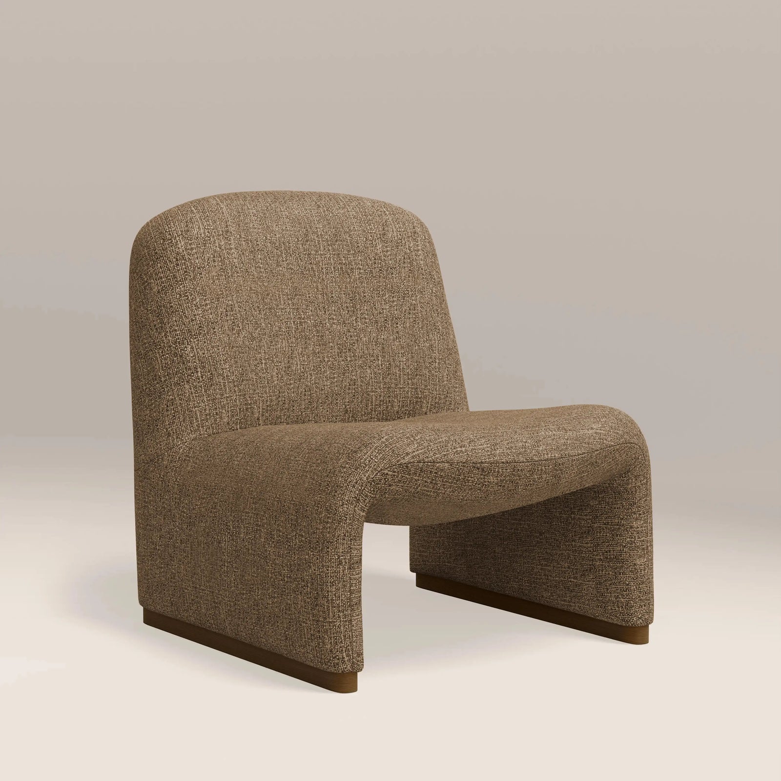 Arlet Accent Chair | Speckled Cappuccino Boucle & Walnut