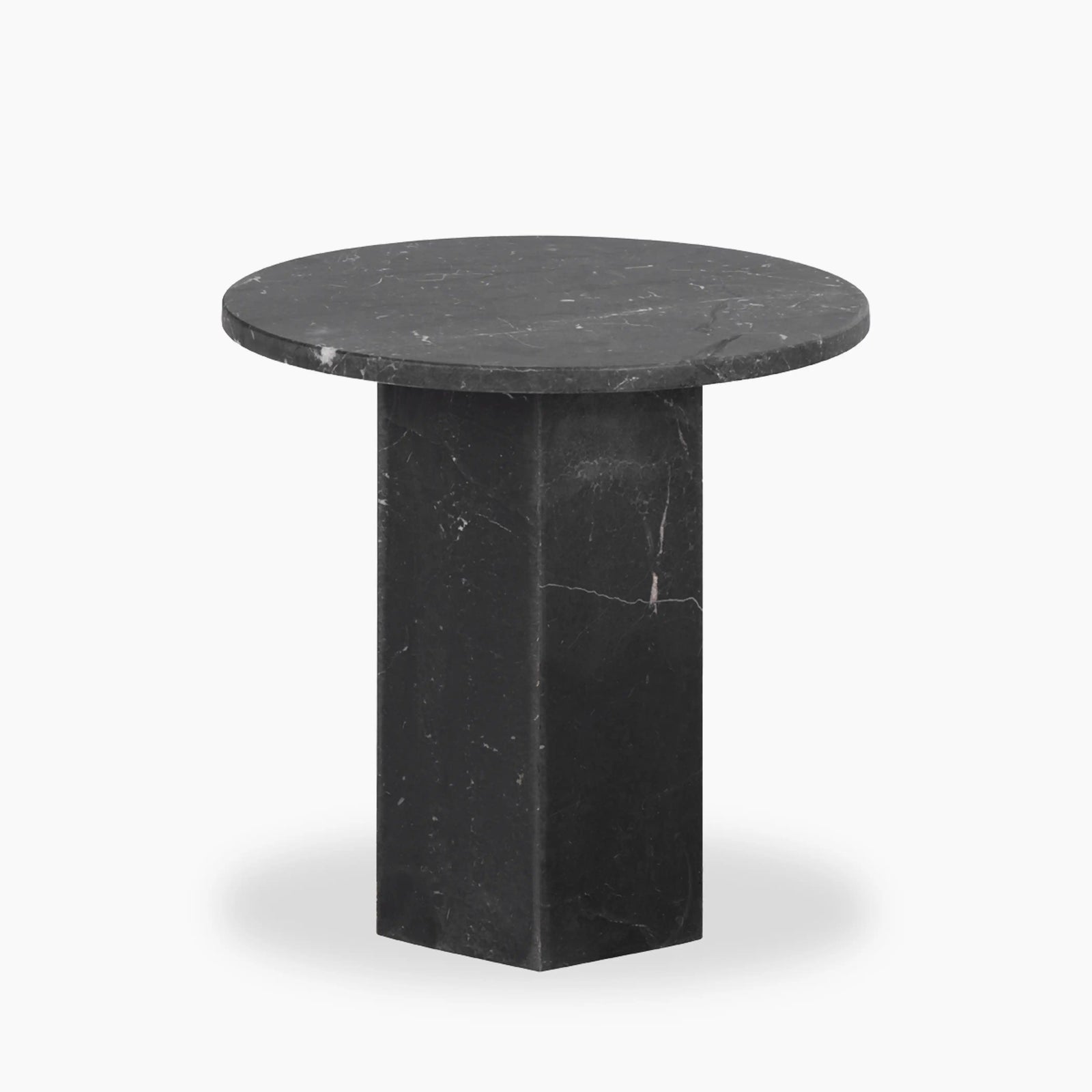 Naxos Round Side Table | Onyx Black Marble