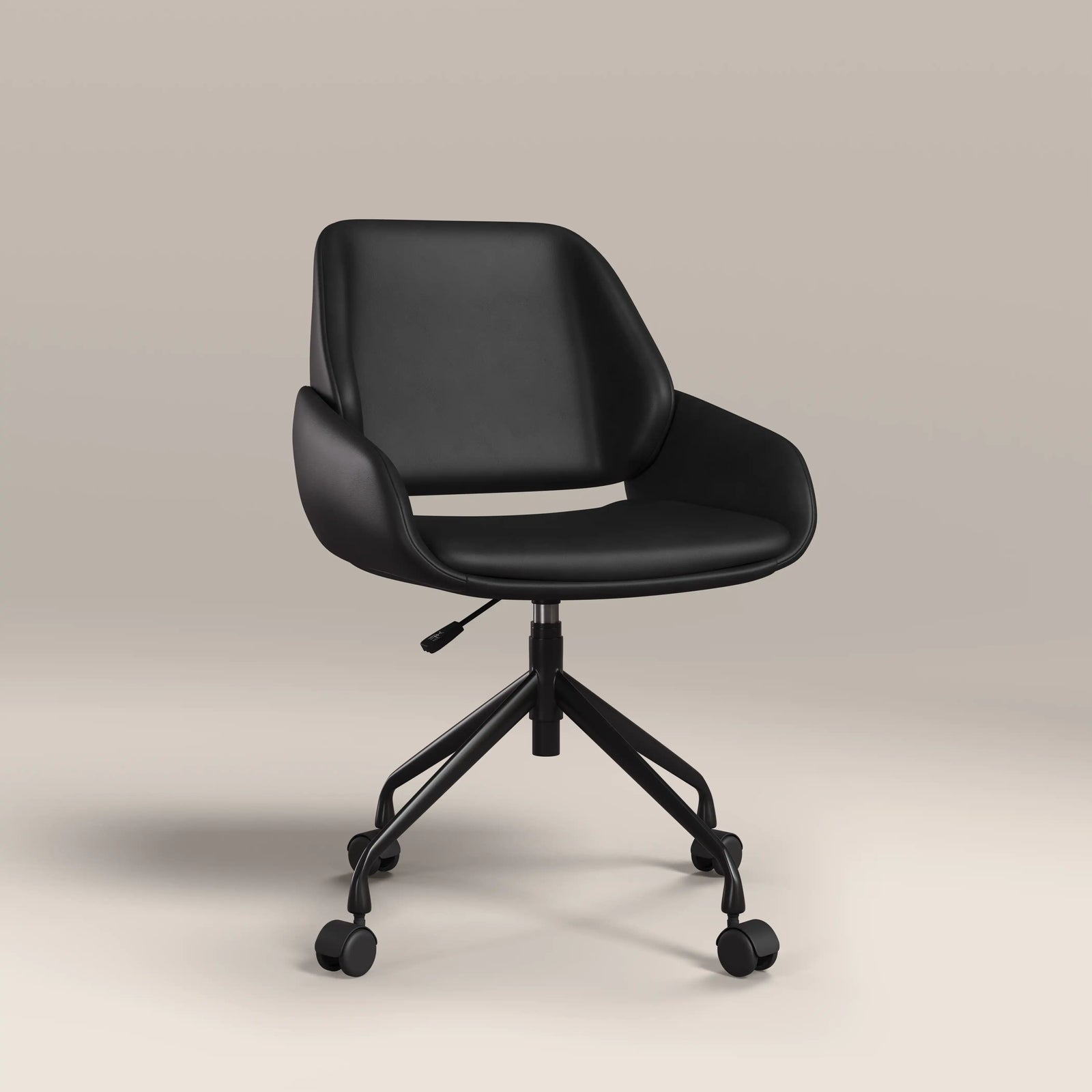 Franklin Office Chair | Vintage Black Faux Leather & Black