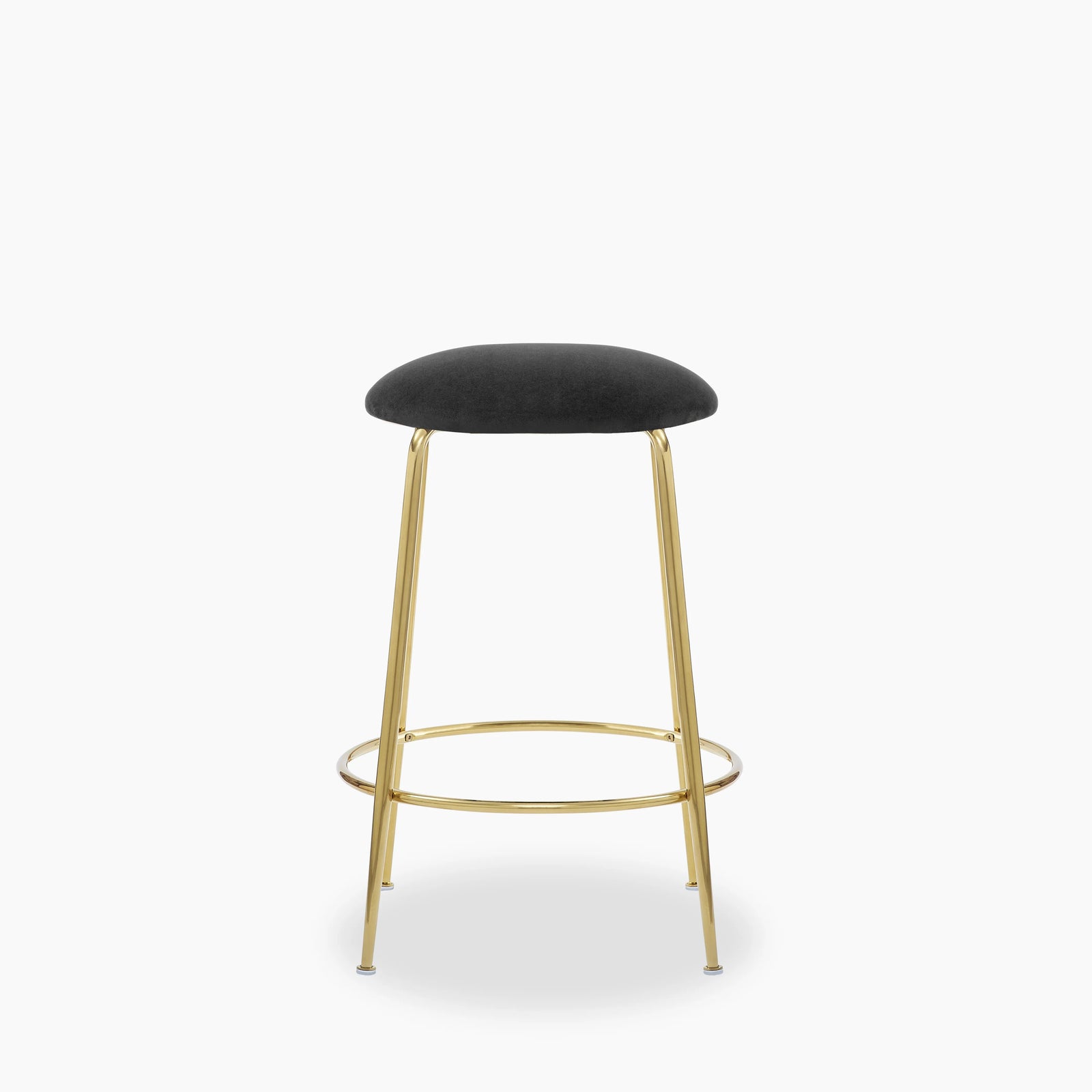 Regent Kitchen Stool | Grey Sustainable Velvet