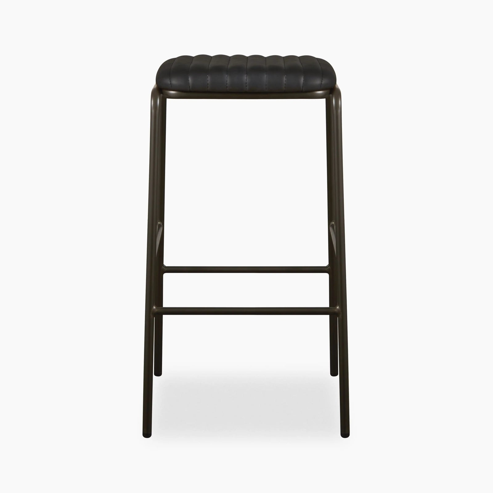 Boston Bar Stool | Vintage Black Faux Leather & Black