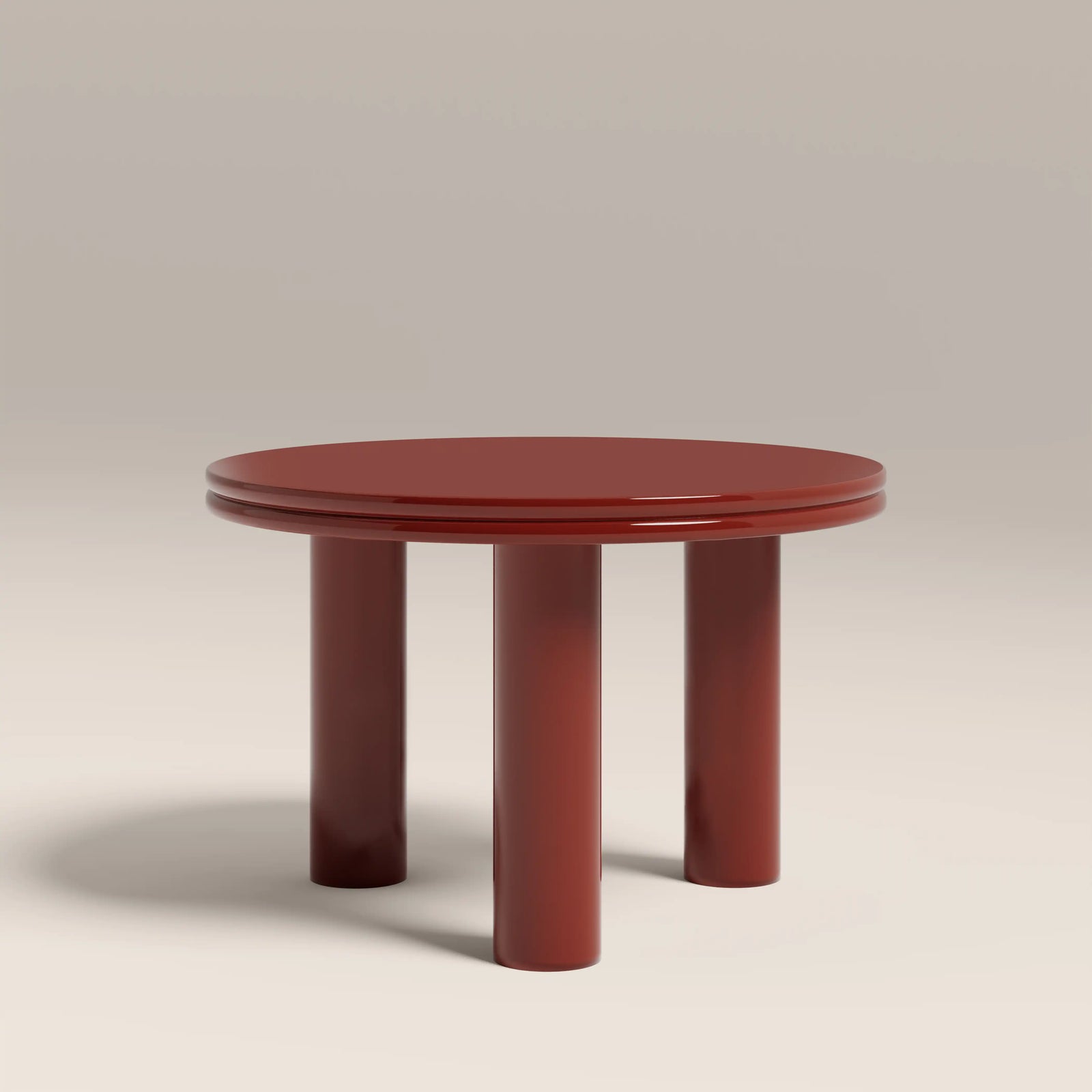 Raphael Round Coffee Table | High Gloss Burgundy