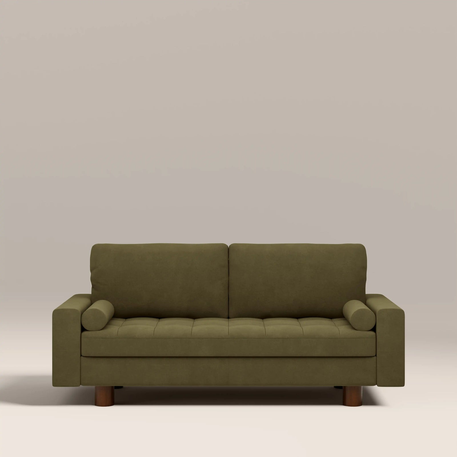 Diego 2 Seater Sofa Bed | Moss Green Mohair Sustainable Velvet