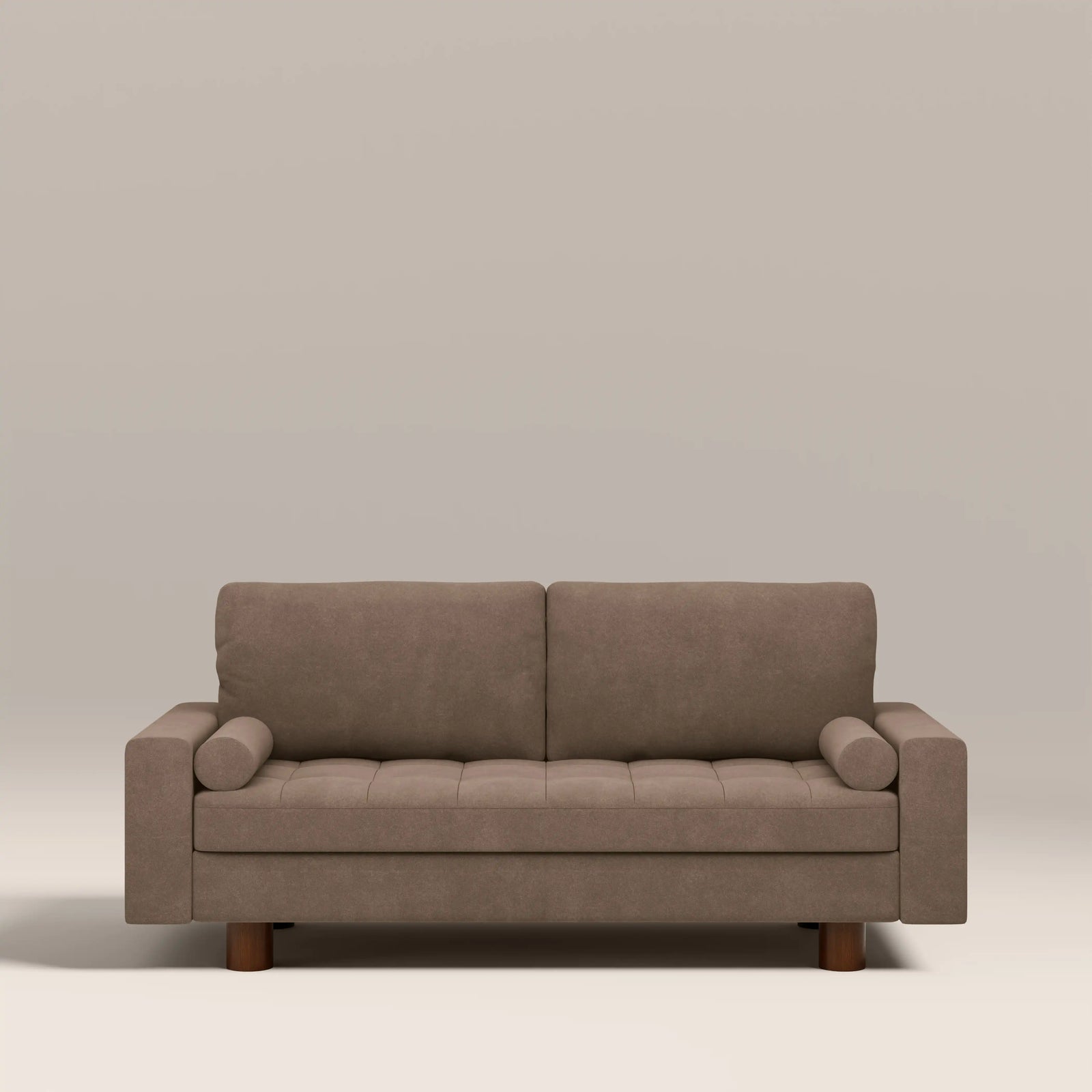 Diego 2 Seater Sofa Bed | Truffle Brown Mohair Sustainable Velvet