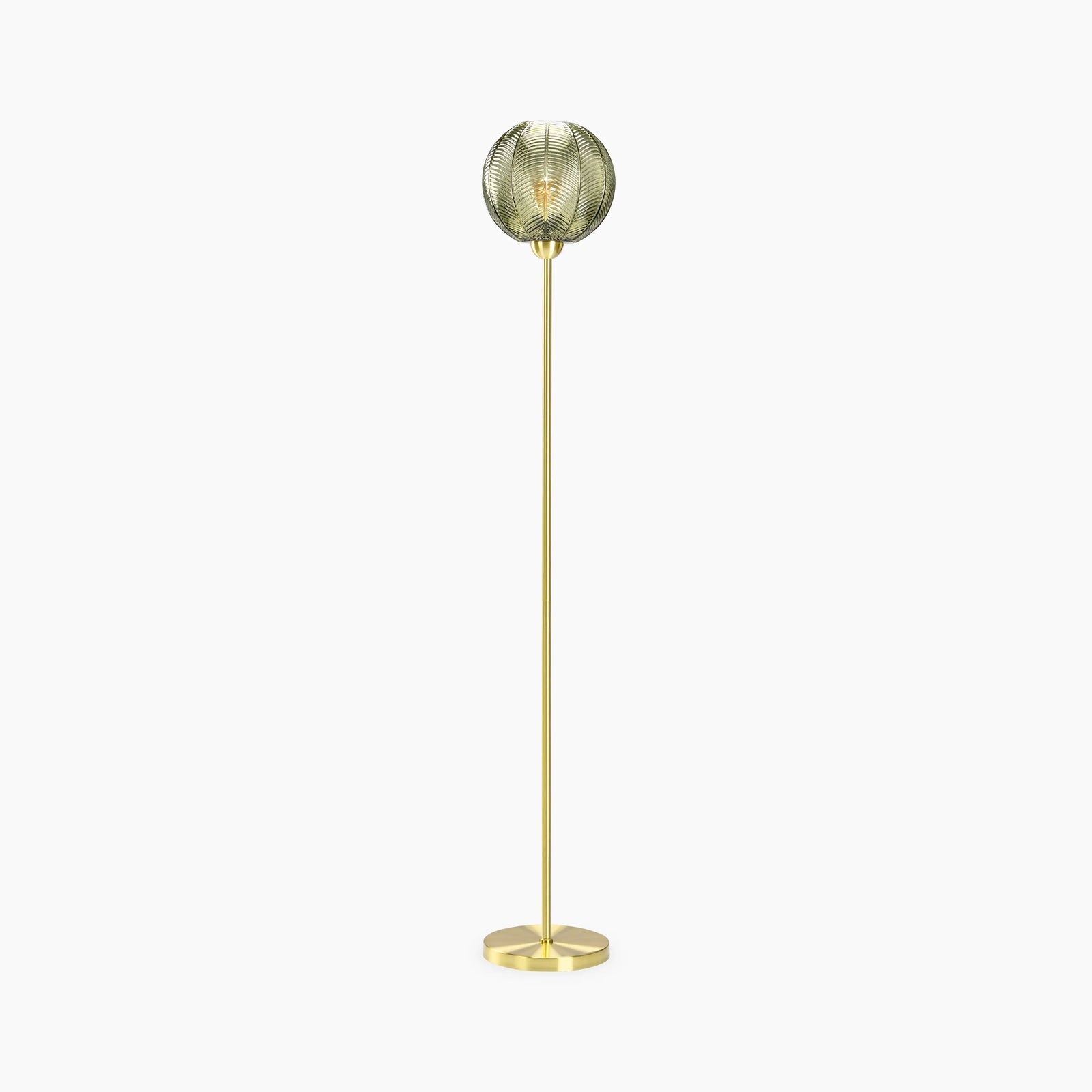 Calla Floor Lamp | Green & Brass