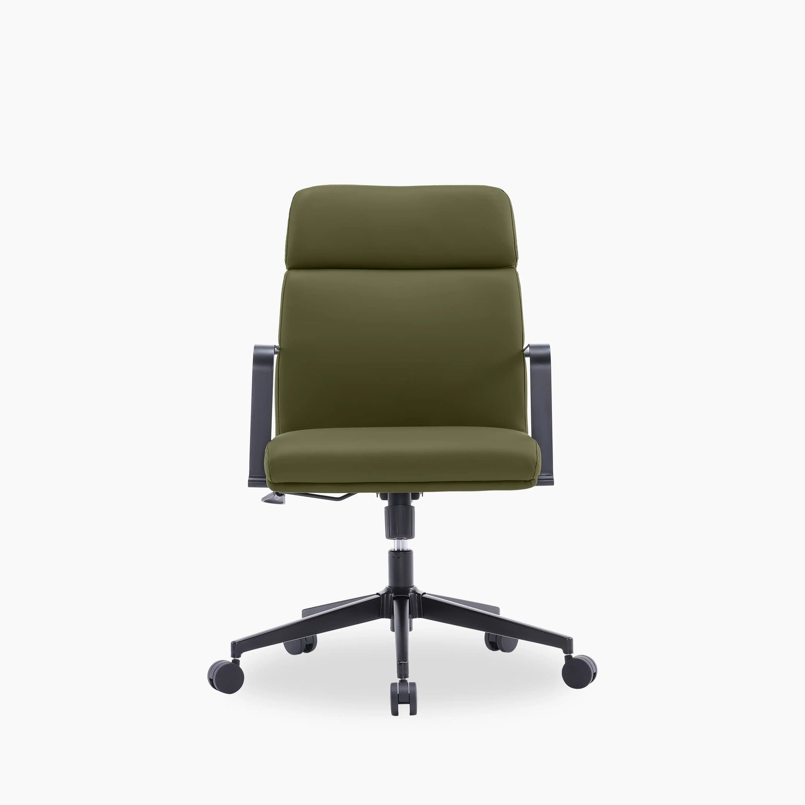 Blaire Office Chair | Olive Green Faux Leather & Black